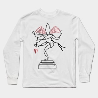 Nataraja Lord Shiva Cosmic Dancer Line art Mahadev Hindu Long Sleeve T-Shirt